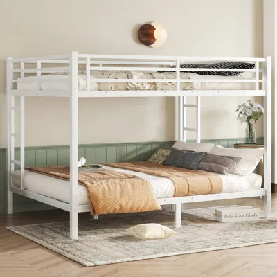 Streamdale Furniture Streamdale Metal Queen/queen Bunk Bed, Space-saving, White