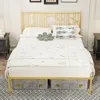 Streamdale Furniture Streamdale Metal Steel Platform Bed Frame With Iron-art Headboard (queen Size)