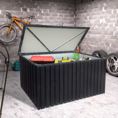 Streamdale Furniture Streamdale Metal Storage Box Store Large Out Door Use
