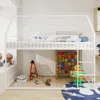 Streamdale Furniture Streamdale Metal Twin Bunk Bed, Heavy-duty, Noise Reduced, White In White