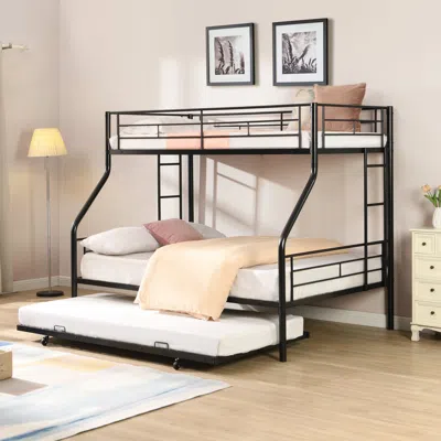 Streamdale Furniture Streamdale Metal Twin Over Full Bunk Bed With Trundle