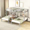 Streamdale Furniture Streamdale Metal Twin Over Twin & Twin Bunk Bed