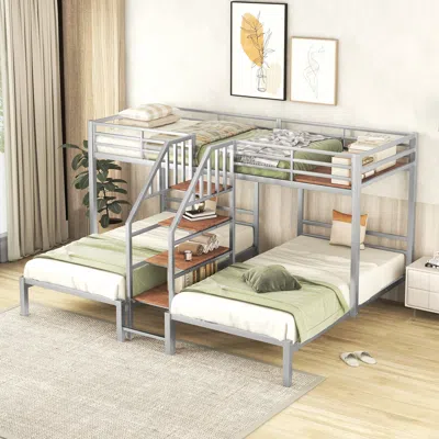 Streamdale Furniture Streamdale Metal Twin Over Twin & Twin Bunk Bed