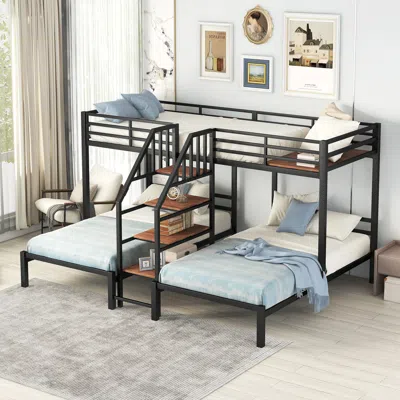 Streamdale Furniture Streamdale Metal Twin Over Twin & Twin Bunk Bed