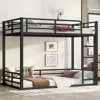 Streamdale Furniture Streamdale Metal Twin Xl Bunk Bed Frame - Heavy Duty, Noise-reduced, Black In Black