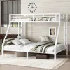 Streamdale Furniture Streamdale Metal Twin Xl/queen Bunk Bed - White In White