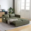 Streamdale Furniture Streamdale Mh" 64.5" Corduroy Sleeper Sofa Bed - Pullout, Pillows & Pockets