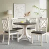 Streamdale Furniture Streamdale Mid-century 5-piece Round Dining Set, Walnut Table & Chairs