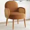 Streamdale Furniture Streamdale Mid-century Accent Chair With Rattan And Wood