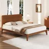 Streamdale Furniture Streamdale Mid-century Bamboo Platform Bed, No Box Spring Needed