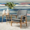Streamdale Furniture Streamdale Mid-century Club Chair With Button-tufted Design And Birch Wood Legs