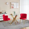 Streamdale Furniture Streamdale Mid-century Dining Set 4-6 Person Table With Glass Top & Pedestal