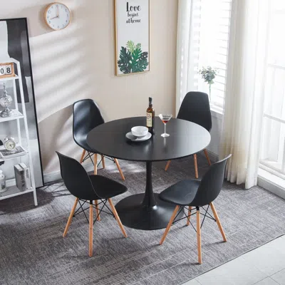 Streamdale Furniture Streamdale Mid-century Dining Set: Table & 4 Chairs