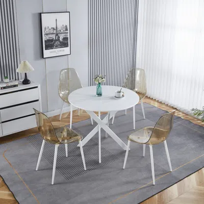 Streamdale Furniture Streamdale Mid-century Dining Set: Table & 4 Chairs