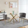 Streamdale Furniture Streamdale Mid-century Dining Set With Glass Table Top (5 Pieces)