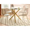 Streamdale Furniture Streamdale Mid-century Dining Table For 4-6 With Glass Top