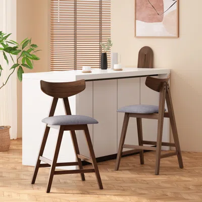 Streamdale Furniture Streamdale Mid-century Mod Counter Stools Retro Splayed Legs