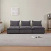 Streamdale Furniture Streamdale Mid-century Modern 3-seater Sofa Couch For Living Room - Modular Sectional Armless Sofa
