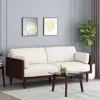 Streamdale Furniture Streamdale Mid-century Modern 3-seater Sofa With Exposed Wood Frame