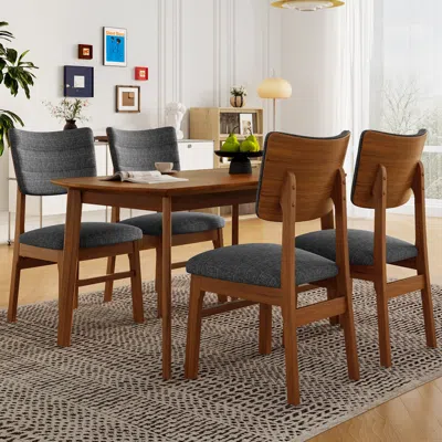 Streamdale Furniture Streamdale Mid-century Modern 5-piece Dining Set