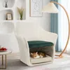 Streamdale Furniture Streamdale Mid Century Modern Accent Chair White In White