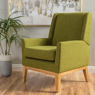Streamdale Furniture Streamdale Mid-century Modern Accent Chair With Padded Cushion In Green