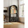 Streamdale Furniture Streamdale Mid-century Modern Arched Bookcase With Storage (black)