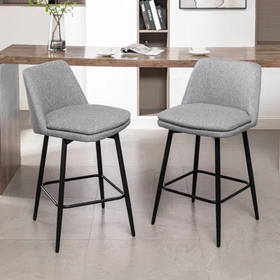 Streamdale Furniture Streamdale Mid Century Modern Barstools Comfort In Gray