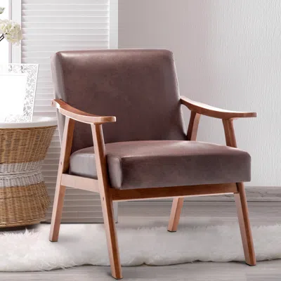 Streamdale Furniture Streamdale Mid-century Modern Chair In Brown