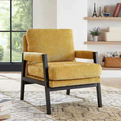 Streamdale Furniture Streamdale Mid-century Modern Chenille Upholstered Accent Armchair