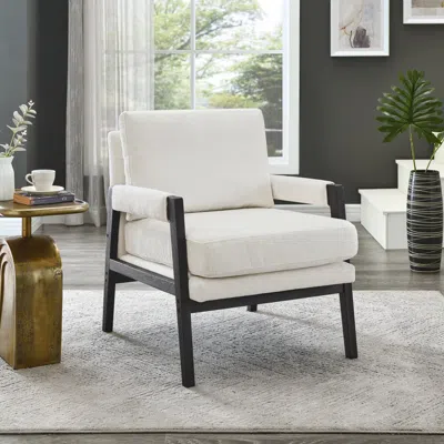 Streamdale Furniture Streamdale Mid-century Modern Chenille Upholstered Accent Armchair