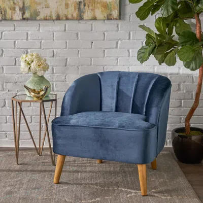 Streamdale Furniture Streamdale Mid-century Modern Club Chair Velvet Comfort