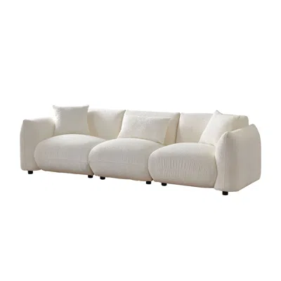 Streamdale Furniture Streamdale Mid Century Modern Couch 3-seater Sofa Upholstered For Living Room