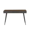 Streamdale Furniture Streamdale Mid-century Modern Desk With Drawers - Walnut & Grey