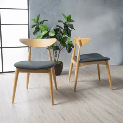 Streamdale Furniture Streamdale Mid-century Modern Dining Chair With Cushioned Seat (set Of 2)