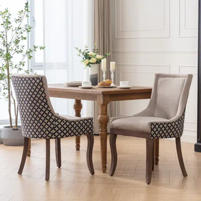 Streamdale Furniture Streamdale Mid-century Modern Dining Chair With Hand-crafted Slot Seam Backrest