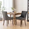 Streamdale Furniture Streamdale Mid-century Modern Dining Chair With Intricate Slot Seam Backrest And Solid Wood Frame