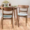 Streamdale Furniture Streamdale Mid-century Modern Dining Chairs With Cushioned Seats And Rubberwood Legs