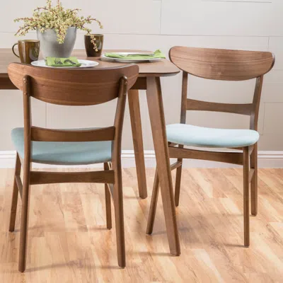Streamdale Furniture Streamdale Mid-century Modern Dining Chairs With Cushioned Seats And Rubberwood Legs
