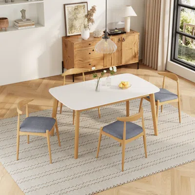 Streamdale Furniture Streamdale Mid-century Modern Dining Set - Table & 4 Chairs