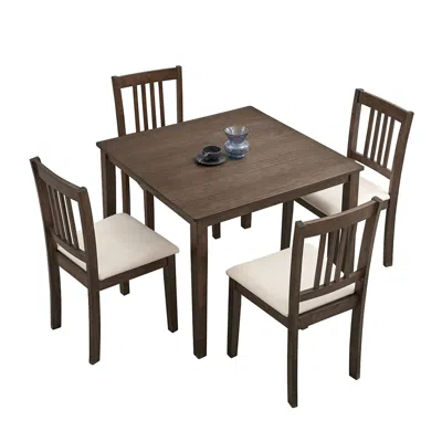 Streamdale Furniture Streamdale Mid-century Modern Dining Set (1 Table, 4 Chairs)