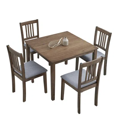 Streamdale Furniture Streamdale Mid-century Modern Dining Set Table And 4 Chairs