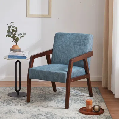 Streamdale Furniture Streamdale Mid-century Modern Linen Accent Chair