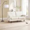 Streamdale Furniture Streamdale Mid Century Modern Loveseat With Usb, Removable Covers