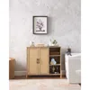Streamdale Furniture Streamdale Mid-century Modern Rattan Door Storage Cabinet