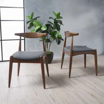 Streamdale Furniture Streamdale Mid-century Modern Rubber Wood Upholstered Accent Chair