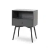 Streamdale Furniture Streamdale Mid-century Modern Side Table With Drawer And Open Shelf Storage