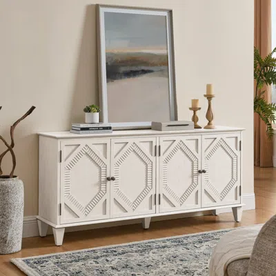 Streamdale Furniture Streamdale Mid Century Modern Sideboard Buffet Cabinet - Antique White