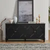 Streamdale Furniture Streamdale Mid Century Modern Sideboard Buffet Cabinet - Black