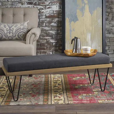 Streamdale Furniture Streamdale Mid-century Modern Storage Bench With Hairpin Legs